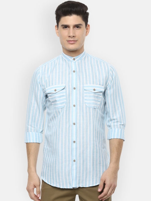 

Van Heusen Sport Men Blue Regular Fit Striped Casual Shirt