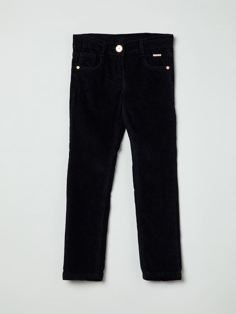 

max Girls Black Regular Fit Mid-Rise Clean Look Jeans