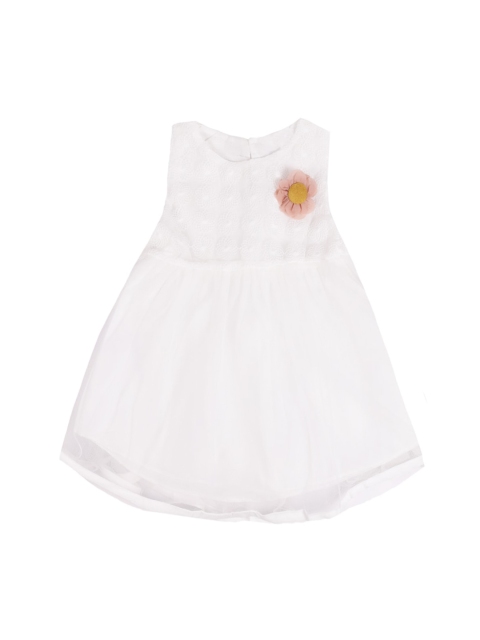 

DOROKIDS Girls White Solid A-Line Dress