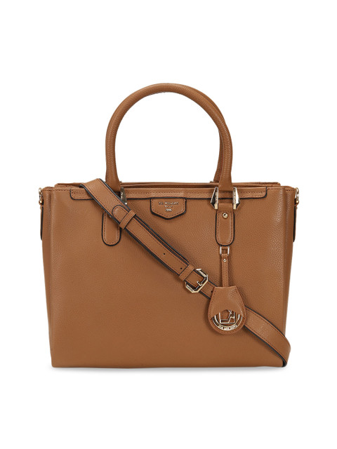 

Da Milano Brown Solid Leather Handheld Bag