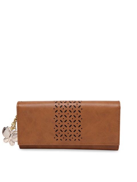 

Butterflies Women Brown Self Design Two Fold Wallet