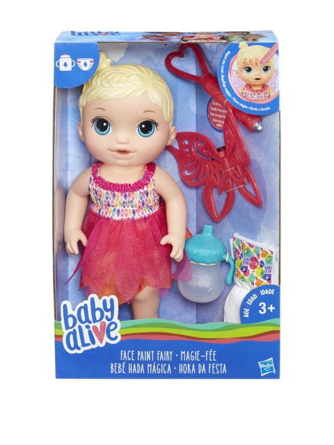 

BABY ALIVE By ToysRus Boys Red & Beige Face Paint Fairy Blonde Doll