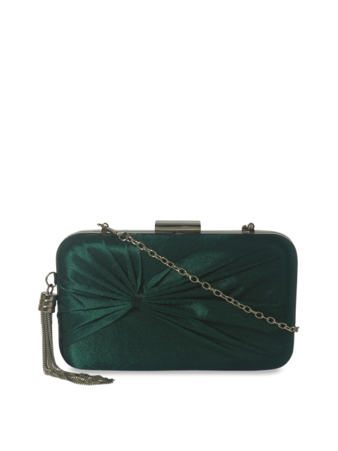 

CARA MIA Green Solid Clutch