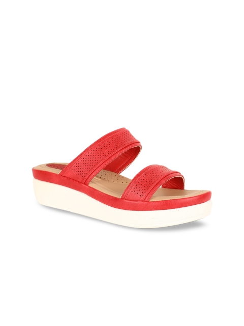 

Bata Women Red Textured Heels