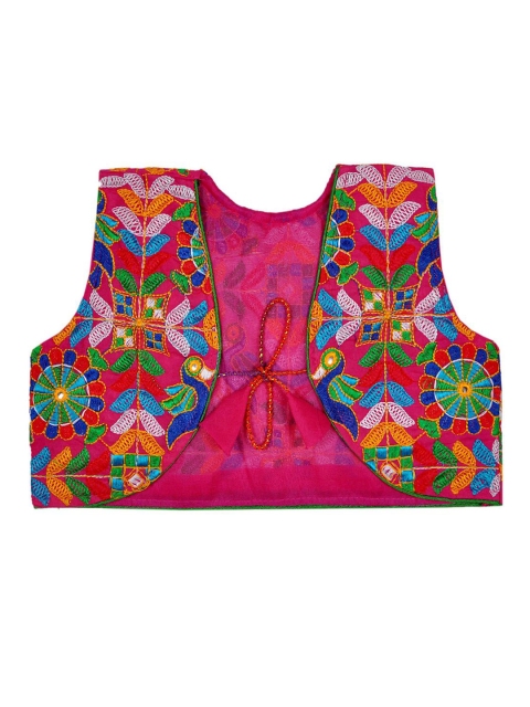 

BANJARA INDIA Girls Pink Printed Tailored Jacket