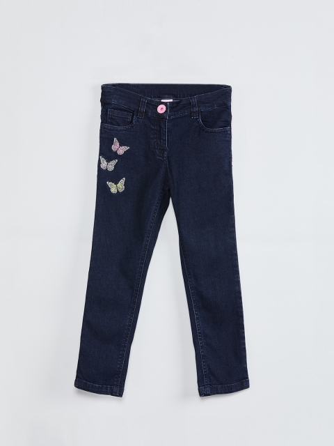 

max Girls Blue Regular Fit Mid-Rise Clean Look Stretchable Jeans