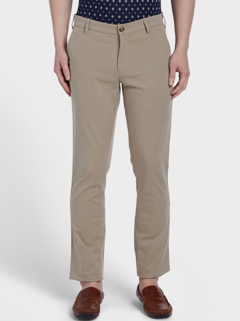 

ColorPlus Men Khaki Regular Fit Solid Regular Trousers