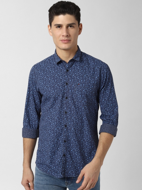 

Peter England Casuals Men Navy Blue Slim Fit Floral Printed Casual Shirt