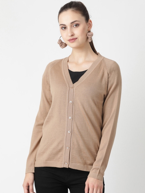 

Monte Carlo Women Beige Solid Cardigan Sweater