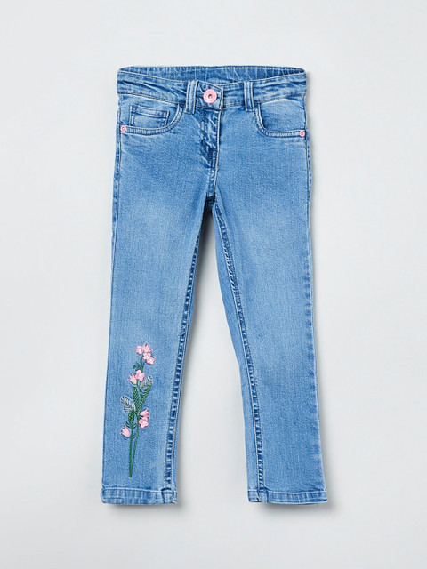 

max Girls Blue Regular Fit Mid-Rise Clean Look Jeans