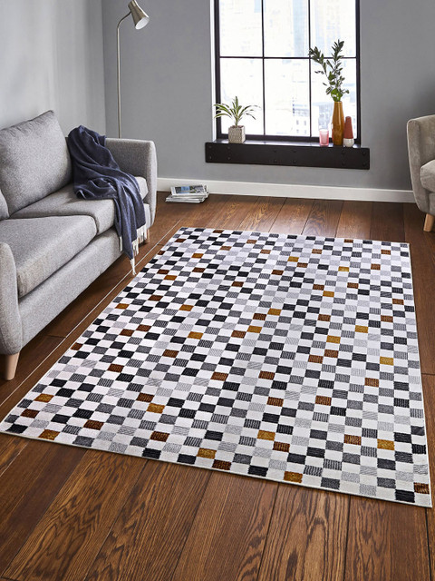 

OBSESSIONS Multicoloured Elle Checked Anti-Skid Carpet, Multi