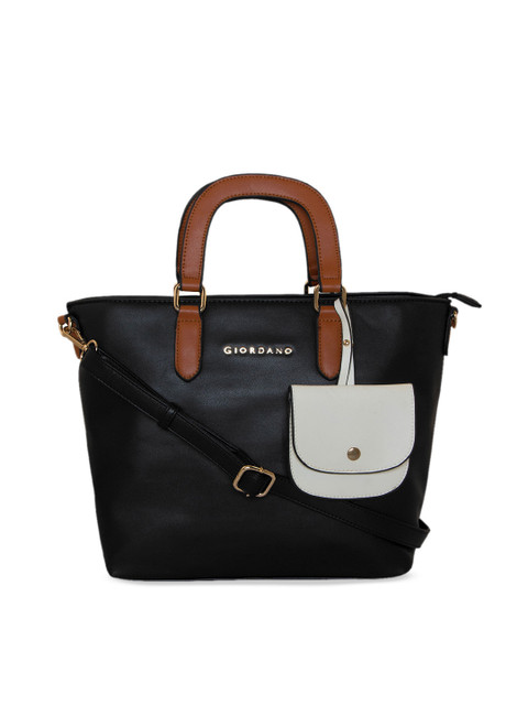 

GIORDANO Black Solid Handheld Bag