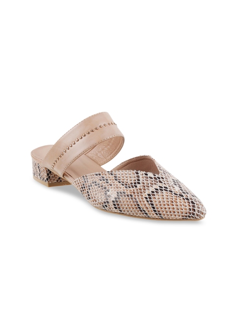 

Mochi Women Beige Printed Mules