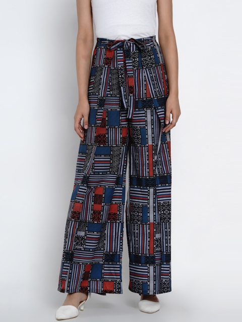 

Texco Women Multicoloured Regular Fit Printed Parallel Trousers, Multi