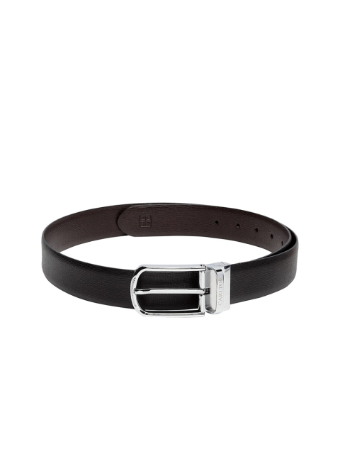 Carlton London Men Black Solid Reversible Belt