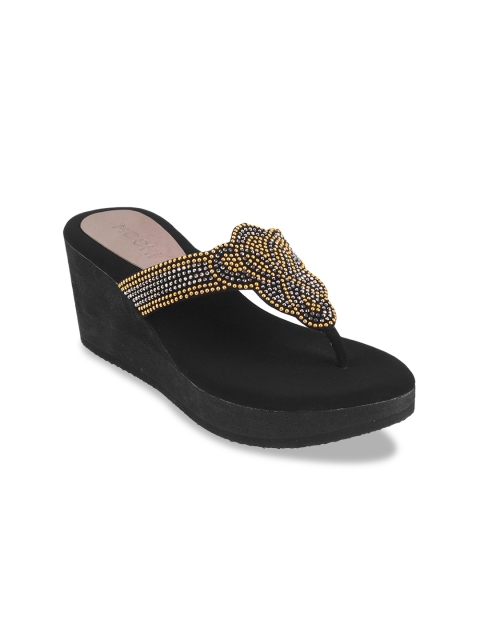 

Mochi Women Black Embellished Sandals