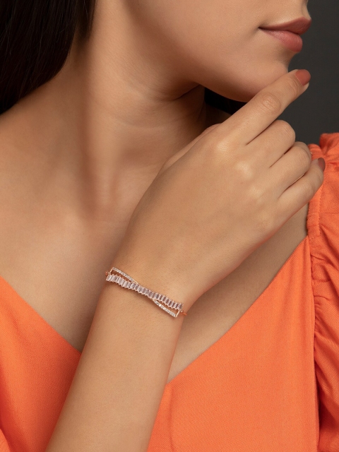 

ELLE Rose Gold-Plated Handcrafted Bangle-Style Bracelet