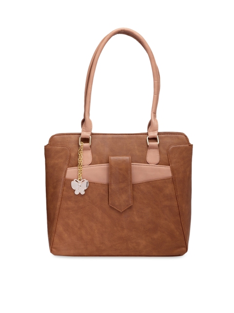 

Butterflies Tan Brown & Peach-Coloured Solid Shoulder Bag