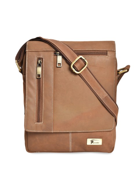 

Peseta Unisex Tan Solid Messenger Bag