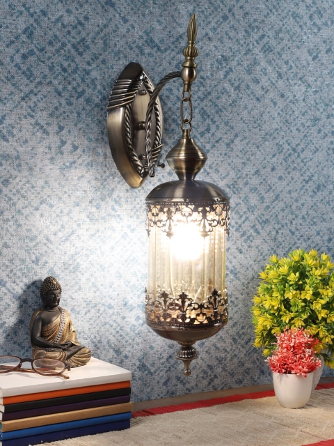 

LUXSUN Brown & Transparent Solid Traditional Wall Lamp