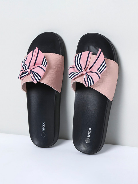 

max Women Pink Bow Sliders