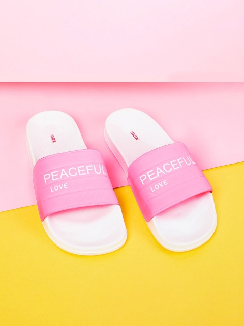 

max Women Pink Printed Sliders
