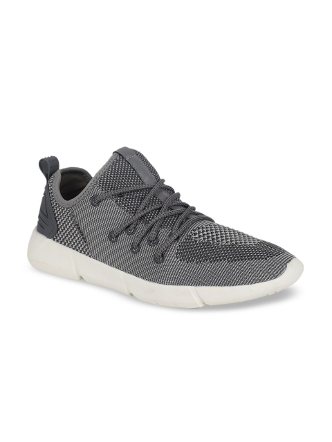 

Bata Men Grey Woven Design Sneakers