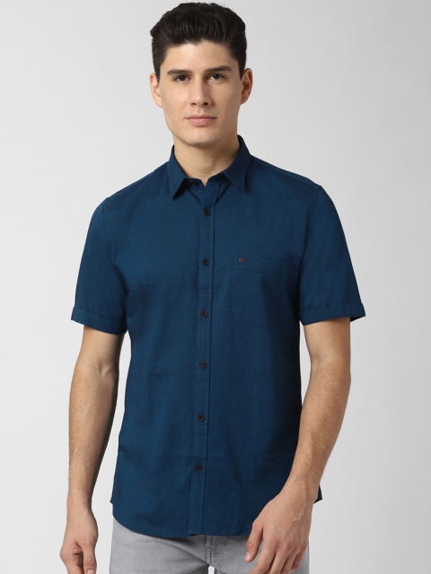 

Peter England Casuals Men Teal Green Slim Fit Solid Casual Shirt