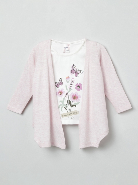

max Girls Pink Self Design Top
