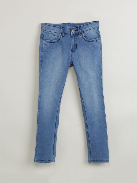 

max Girls Blue Slim Fit Low-Rise Clean Look Stretchable Jeans
