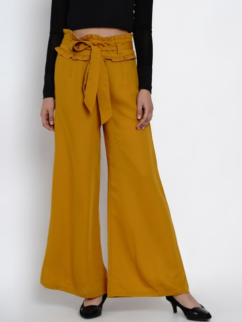 

Texco Women Mustard Yellow Regular Fit Solid Culottes