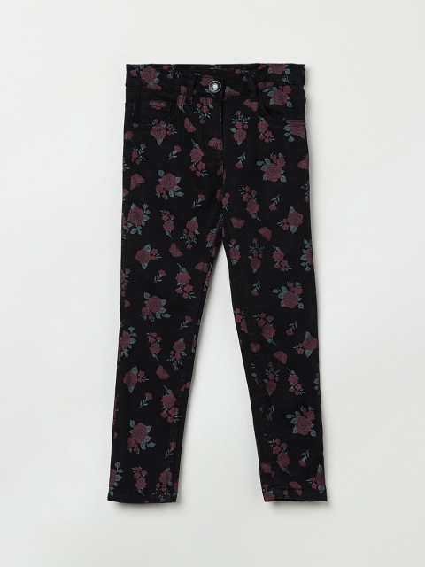

max Girls Black Regular Fit Mid-Rise Clean Look Jeans