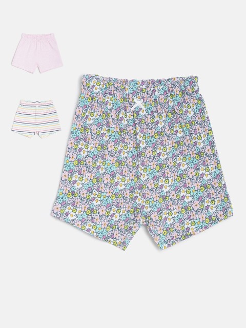 

MINI KLUB Boys Pack of 3 Regular Fit Shorts, White