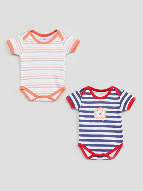 

max Infant Boys Pack Of 2 Striped Bodysuits, Multi