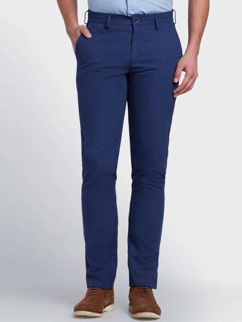 

ColorPlus Men Blue Regular Fit Solid Regular Trousers