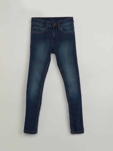 

max Girls Blue Slim Fit Mid-Rise Clean Look Jeans
