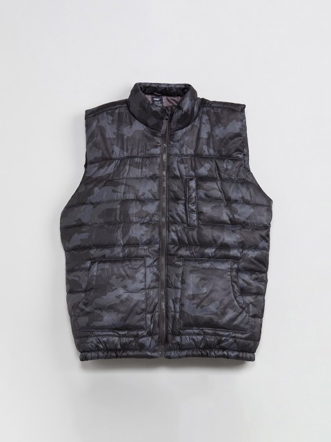 

max Boys Black Solid Padded Jacket