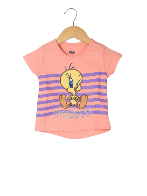

Colt Girls Pink Tweety Bird Printed Round Neck Pure Cotton T-shirt