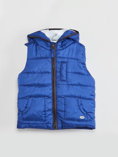 

max Boys Blue Solid Padded Jacket