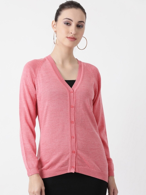 

Monte Carlo Women Pink Solid Cardigan Sweater