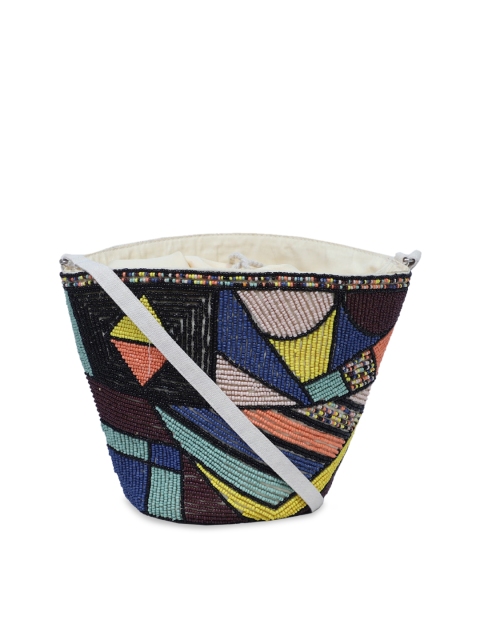 

Diwaah Blue & Pink Embellished Sling Bag