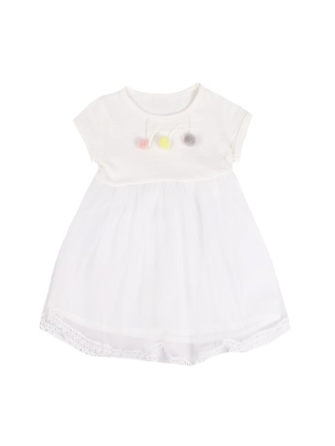 

DOROKIDS Girls White Solid A-Line Dress