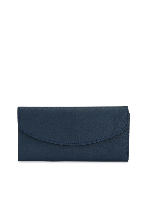 

Calvadoss Women Blue Textured Three Fold Wallet