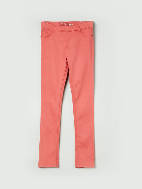 

max Girls Pink Slim Fit Mid-Rise Clean Look Stretchable Jeans