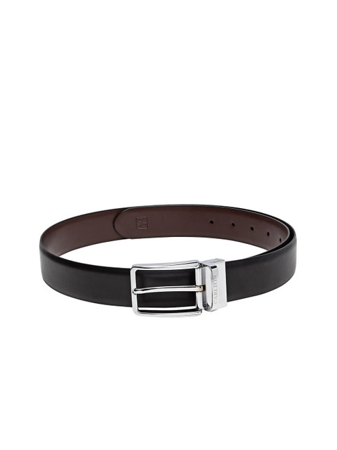 

Carlton London Men Black Solid Reversible Belt