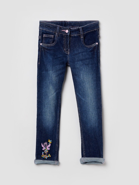 

max Girls Navy Blue Regular Fit Mid-Rise Clean Look Stretchable Jeans