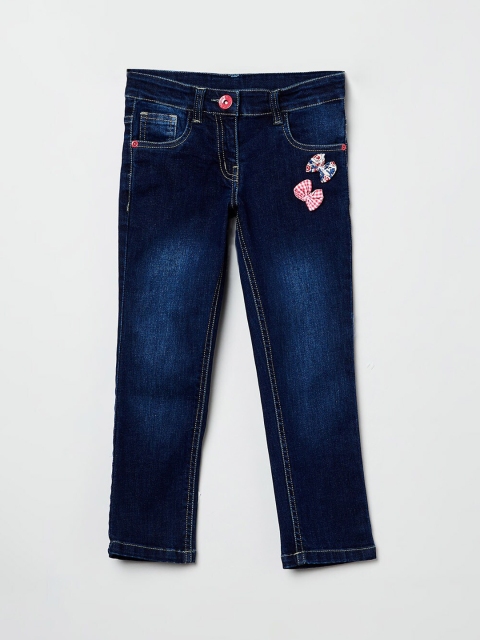 

max Girls Blue Slim Fit Mid-Rise Clean Look Jeans