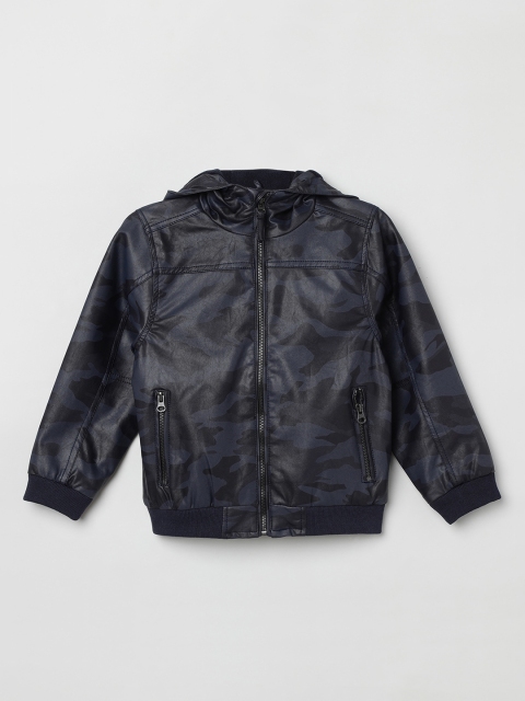 

max Boys Black Printed Bomber