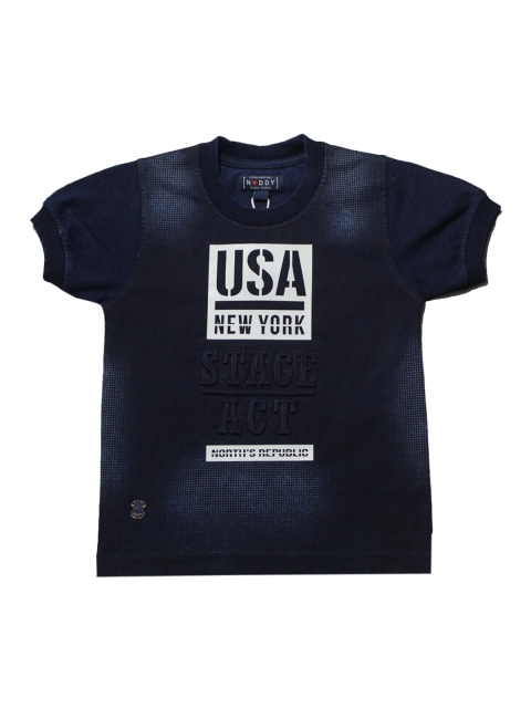 

Noddy Boys Navy Blue Printed Round Neck T-shirt