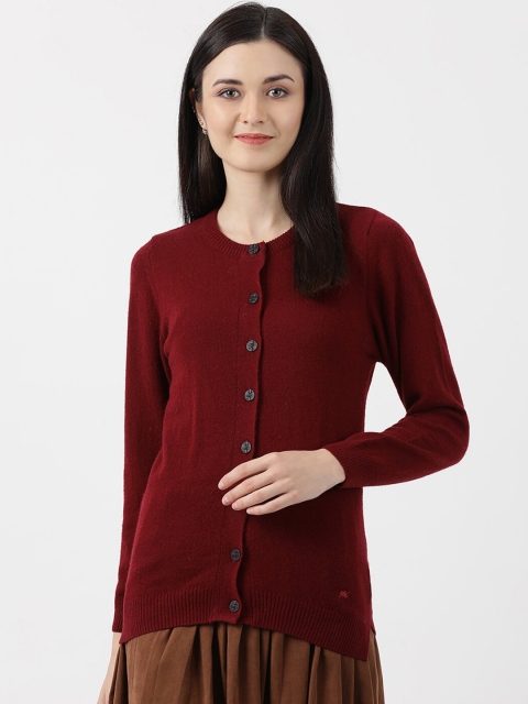 

Monte Carlo Women Maroon Woolen Cardigan